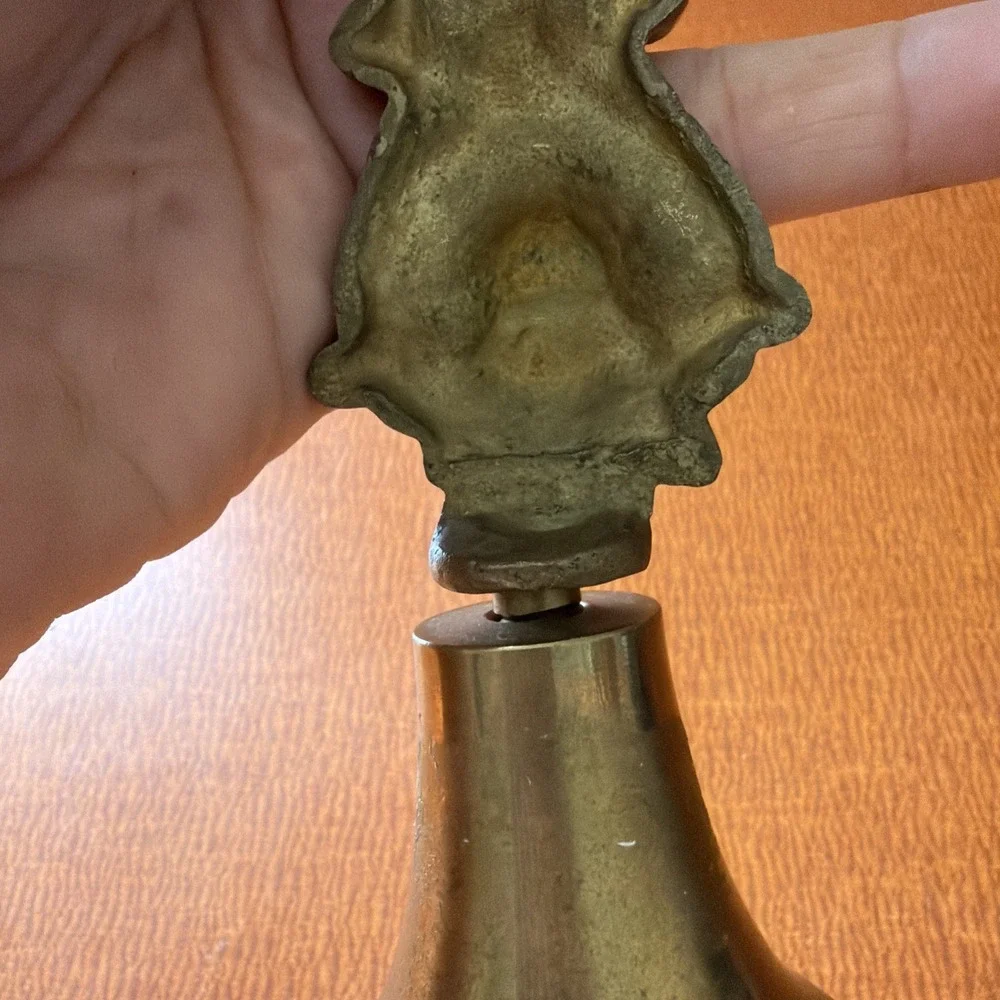 Large Vintage MCM Jesus Christ Solid Brass Cross Tabletop Standing 15